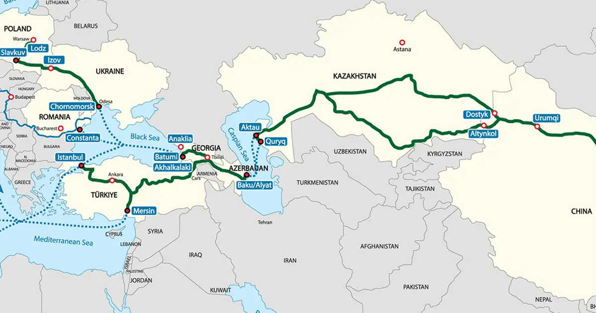 Middle Corridor map